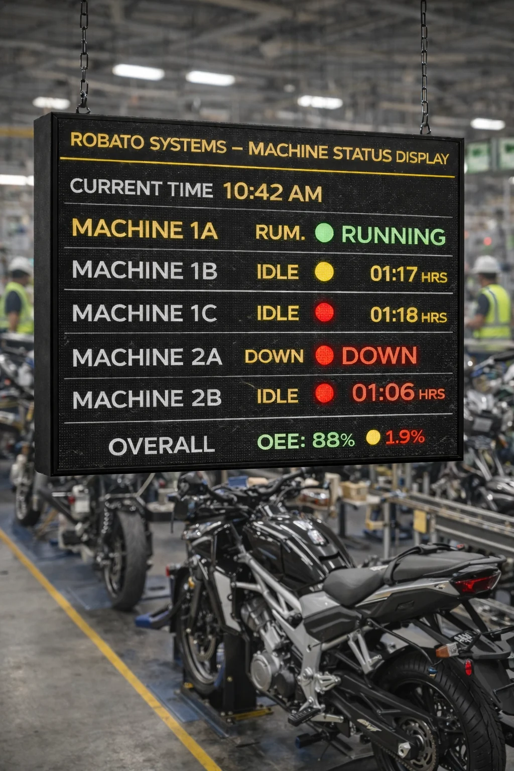 Machine Status Display Board